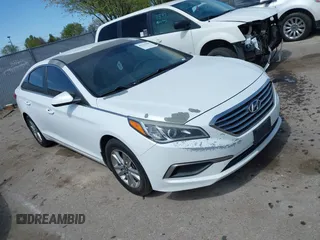 2016 Hyundai Sonata 2.4L with VIN 5NPE24AF6GH353754, listed as a IAAI auction lot 42117960 with 160,383 mi miles and . Bid and sale history available at carsss.com. Image 1.