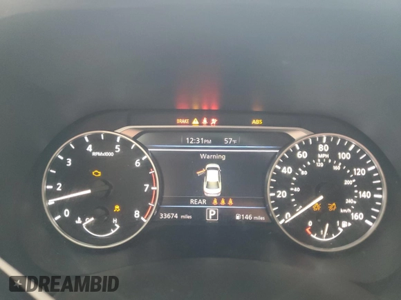2021 Nissan Sentra SR with VIN 3N1AB8DV5MY308945, listed as a Copart auction lot 46345205 with 33,674 mi miles and Salvage Title. Bid and sale history available at DreamBid. Image 9.
