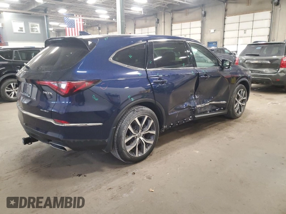 2022 Acura MDX w/Technology Package with VIN 5J8YE1H40NL050082, listed as a Copart auction lot 84597174 with 19,849 mi miles and Salvage Title. Bid and sale history available at carsss.com. Image 3.