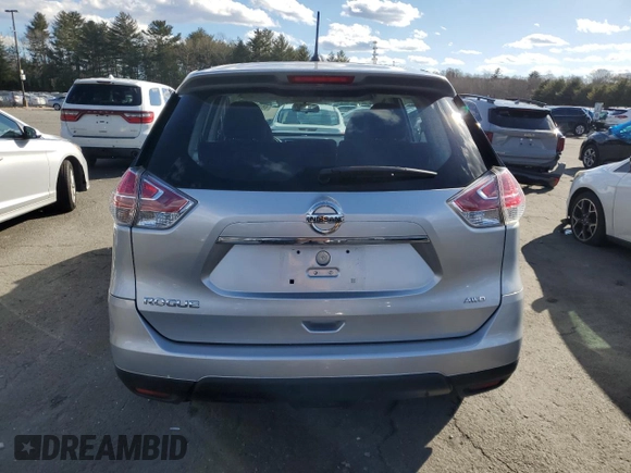 2015 Nissan Rogue SV with VIN KNMAT2MVXFP591564, listed as a Copart auction lot 48333455 with 77,453 mi miles and Salvage Title. Bid and sale history available at DreamBid. Image 6.