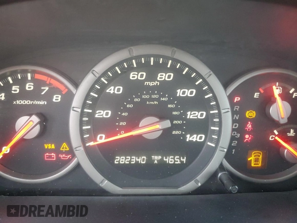 2007 Honda Pilot EX-L with VIN 5FNYF28777B021535, listed as a Copart auction lot 79823904 with 282,340 mi miles and Salvage Title. Bid and sale history available at DreamBid. Image 9.