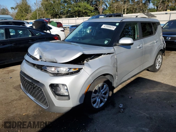 2020 Kia Soul LX with VIN KNDJ23AU9L7730177, listed as a Copart auction lot 42886624 with 28,316 mi miles and Salvage Title. Bid and sale history available at carsss.com. Image 1.