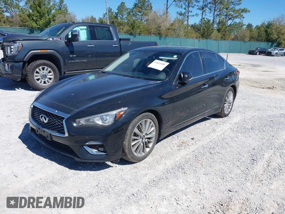 2021 Infiniti Q50 3.0t LUXE with VIN JN1EV7BP2MM707788, listed as a IAAI auction lot 41839281 with 125,173 mi miles. Bid and sale history available at carsss.com. Image 2.