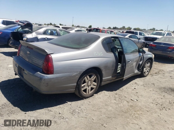 2006 Chevrolet Monte Carlo with VIN 2G1WN151469182893, listed as a Copart auction lot 67477724 with 134,567 mi miles and Salvage title. Bid and sale history available at DreamBid. Image 3.