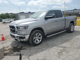 2019 Ram 1500 Big Horn with VIN 1C6SRFBT8KN518069, listed as a Copart auction lot 60524165 with 66,198 mi miles and Salvage title. Bid and sale history available at DreamBid. Image 1.