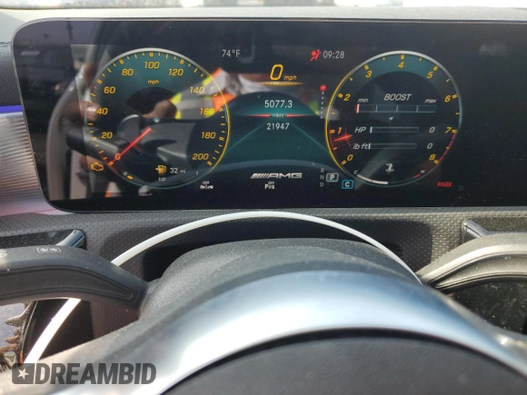 2021 Mercedes-Benz CLA 45 AMG with VIN W1K5J5DB9MN178970, listed as a Copart auction lot 67955604 with 21,947 mi miles and Salvage Title. Bid and sale history available at DreamBid. Image 9.