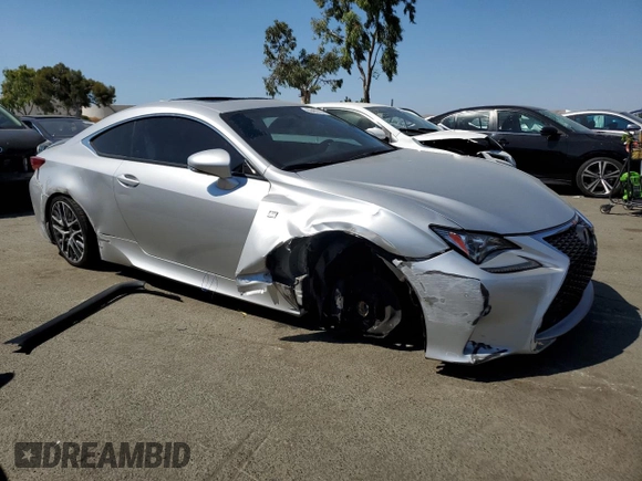 2015 Lexus RC 350 with VIN JTHHE5BC1F5002505, listed as a Copart auction lot 69480104 with 57,600 mi miles and Salvage Title. Bid and sale history available at carsss.com. Image 4.