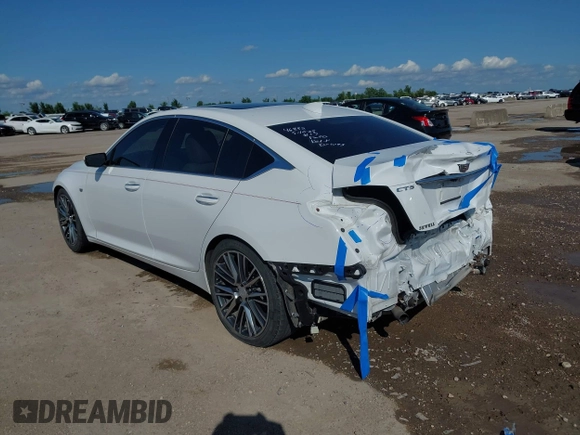 2023 Cadillac CT5 Premium Luxury with VIN 1G6DN5RK5P0138098, listed as a IAAI auction lot 42444522 with 57,538 mi miles and . Bid and sale history available at DreamBid. Image 3.