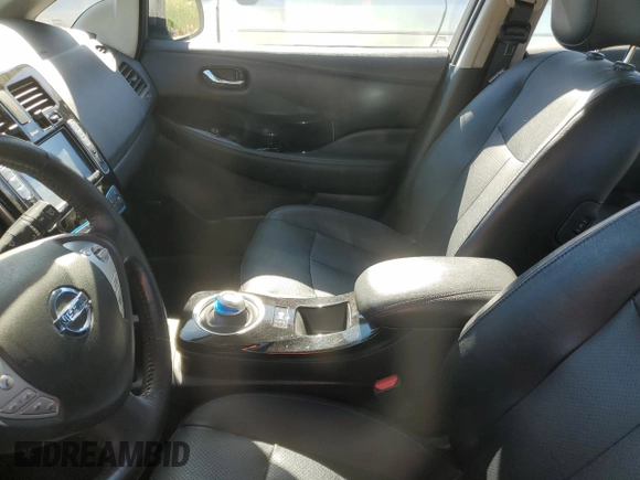 2015 Nissan LEAF SV with VIN 1N4AZ0CPXFC323584, listed as a Copart auction lot 70261393 with Not Provided miles. Bid and sale history available at carsss.com. Image 7.