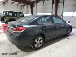 2013 Honda Civic Sdn LX with VIN 2HGFB2F58DH600707, listed as a Copart auction lot 46729855 with 143,750 mi miles and Salvage Title. Bid and sale history available at carsss.com. Image 3.