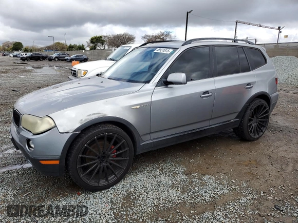 2008 BMW X3 3.0si with VIN WBXPC93498WJ04698, listed as a Copart auction lot 48931815 with 188,684 mi miles and Salvage Title. Bid and sale history available at carsss.com. Image 1.