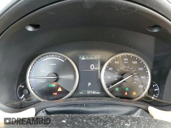 2020 Lexus NX with VIN JTJGJRDZ4L2140115, listed as a Copart auction lot 43695605 with 57,146 mi miles and Salvage Title. Bid and sale history available at carsss.com. Image 9.