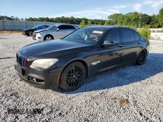2013 BMW 7 Series 750Li with VIN WBAYE8C53DDE22191, listed as a Copart auction lot 58224424 with 176,297 mi miles and Salvage title. Bid and sale history available at DreamBid. Image 1.