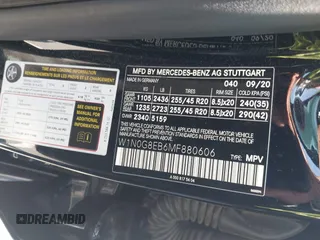 2021 Mercedes-Benz GLC 300 with VIN W1N0G8EB6MF880606, listed as a IAAI auction lot 42387749 with 22,546 mi miles and . Bid and sale history available at DreamBid. Image 9.