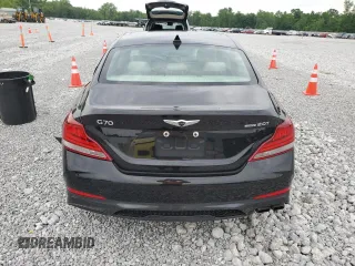 2019 Genesis G70 Advanced with VIN KMTG44LA0KU029896, listed as a Copart auction lot 57032914 with 92,663 mi miles and Salvage Title. Bid and sale history available at DreamBid. Image 6.