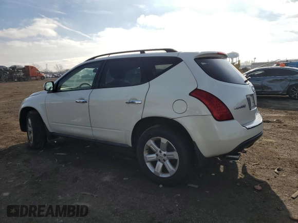 2006 Nissan Murano SL z VIN JN8AZ08T96W405907, wystawiony jako Copart lot #84817324 z przebiegiem 128 416 mil mil oraz Czysty tytuł • Clean title. Historia ofert i sprzedaży dostępna na DreamBid. Obrazek 2.