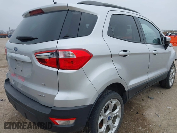 2022 Ford EcoSport SE with VIN MAJ6S3GL8NC469922, listed as a IAAI auction lot 41489102 with 18,910 mi miles. Bid and sale history available at carsss.com. Image 4.