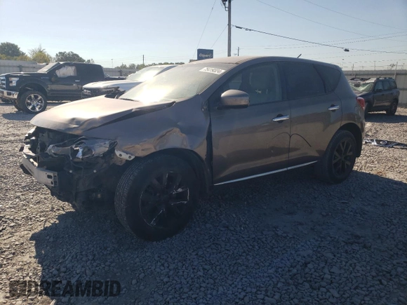 2011 Nissan Murano S with VIN JN8AZ1MU9BW057718, listed as a Copart auction lot 75419324 with 167,698 mi miles and Salvage Title. Bid and sale history available at carsss.com. Image 1.
