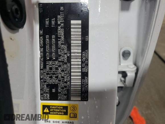 2015 Lexus RX 350 with VIN 2T2BK1BA7FC290987, listed as a Copart auction lot 59921215 with 139,520 mi miles and Salvage title. Bid and sale history available at DreamBid. Image 14.