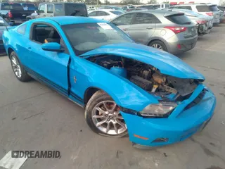 2010 Ford Mustang V6 with VIN 1ZVBP8AN8A5143132, listed as a IAAI auction lot 41359262 with Not Provided miles. Bid and sale history available at carsss.com. Image 1.