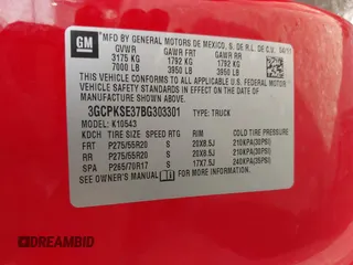 2011 Chevrolet Silverado 1500 LT with VIN 3GCPKSE37BG303301, listed as a IAAI auction lot 42097369 with 175,611 mi miles and . Bid and sale history available at DreamBid. Image 9.