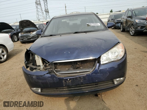2009 Hyundai Elantra SE with VIN KMHDU46DX9U799312, listed as a Copart auction lot 59078665 with 96,630 mi miles and Salvage title. Bid and sale history available at DreamBid. Image 5.