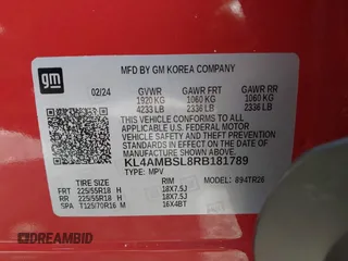 2024 Buick Encore GX Preferred с VIN KL4AMBSL8RB181789, выставлен на аукционе IAAI как лот 42085432 с пробегом 8 004 миль миль и . История ставок и продаж доступна на DreamBid. Изображение 9.