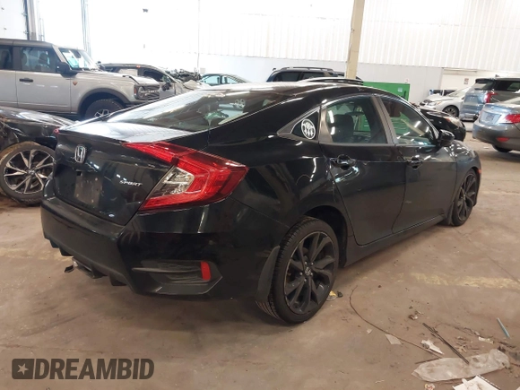 2019 Honda Civic Sport with VIN 19XFC2F89KE206213, listed as a IAAI auction lot 41804863 with 76,052 mi miles and . Bid and sale history available at DreamBid. Image 4.
