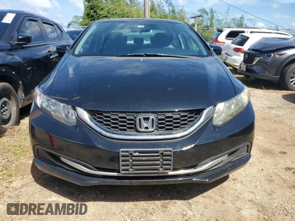 2014 Honda Civic Sedan EX with VIN 19XFB2F80EE054698, listed as a Copart auction lot 89171955 with 0 mi miles and Salvage Title. Bid and sale history available at carsss.com. Image 5.