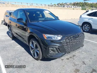 2023 Audi Q5 Sportback S line Premium Plus with VIN WA15AAFY8P2176437, listed as a IAAI auction lot 41352886 with 7,639 mi miles and . Bid and sale history available at DreamBid. Image 1.