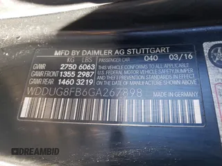2016 Mercedes-Benz S 550 z VIN WDDUG8FB6GA267898, wystawiony jako Copart lot #47778715 z przebiegiem Nie podano mil oraz Nie do naprawy • Non repairable. Historia ofert i sprzedaży dostępna na DreamBid. Obrazek 12.