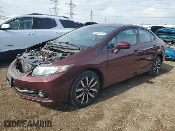2015 Honda Civic EX-L z VIN 2HGFB2F99FH501447, wystawiony jako Copart lot #54046345 z przebiegiem 116 910 mil mil oraz Szkoda całkowita • Salvage title. Historia ofert i sprzedaży dostępna na DreamBid. Obrazek 1.