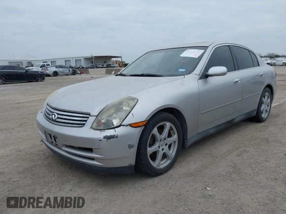2003 Infiniti G35 w/Leather with VIN JNKCV51E63M322787, listed as a IAAI auction lot 41250569 with 154,817 mi miles. Bid and sale history available at carsss.com. Image 2.