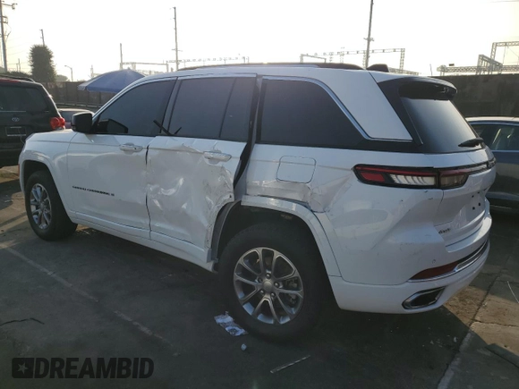 2023 Jeep Grand Cherokee Overland with VIN 1C4RJHDG8PC502208, listed as a Copart auction lot 86927734 with 53,732 mi miles and Salvage title. Bid and sale history available at DreamBid. Image 2.
