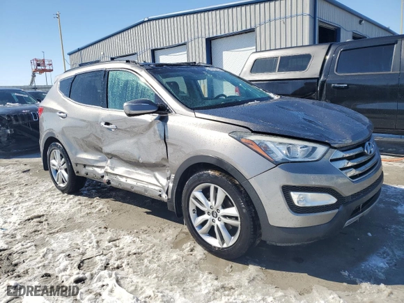 2015 Hyundai Santa Fe Sport with VIN 5XYZW4LA3FG262003, listed as a Copart auction lot 46107965 with 220,551 mi miles and Salvage Title. Bid and sale history available at carsss.com. Image 4.