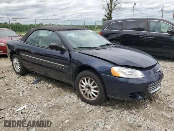 2001 Chrysler Sebring with VIN 1C3EL45U11N706855, listed as a Copart auction lot 62395804 with 78,725 mi miles and Non Repairable. Bid and sale history available at DreamBid. Image 4.