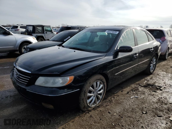 2007 Hyundai Azera SE z VIN KMHFC46F17A154947, wystawiony jako Copart lot #49224835 z przebiegiem 211 940 mil mil oraz Szkoda całkowita • Salvage title. Historia ofert i sprzedaży dostępna na DreamBid. Obrazek 1.
