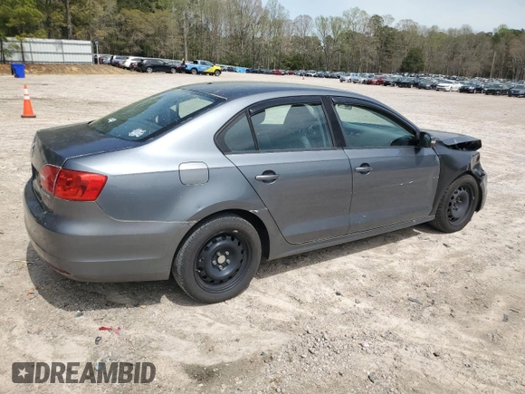 2011 Volkswagen Jetta Sedan SE with VIN 3VWDX7AJ7BM326243, listed as a Copart auction lot 50886835 with 165,059 mi miles and Salvage Title. Bid and sale history available at carsss.com. Image 3.