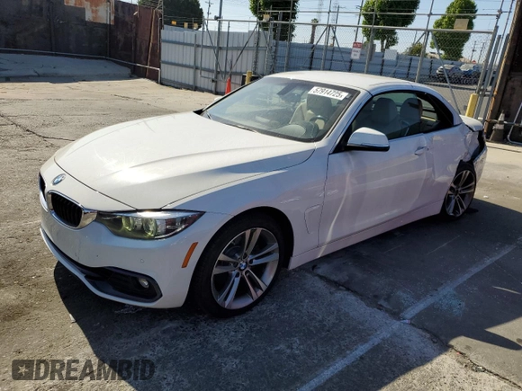 2018 BMW 4 Series 430i with VIN WBA4Z1C59JEC73155, listed as a Copart auction lot 57914725 with 57,909 mi miles and Salvage title. Bid and sale history available at DreamBid. Image 1.