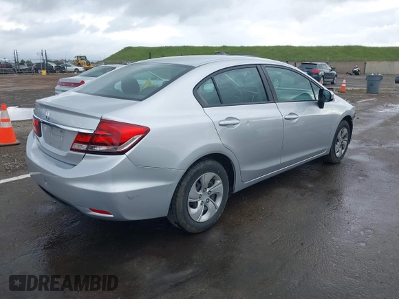2014 Honda Civic Sedan LX with VIN 19XFB2F54EE256806, listed as a IAAI auction lot 41923101 with 143,775 mi miles. Bid and sale history available at carsss.com. Image 4.