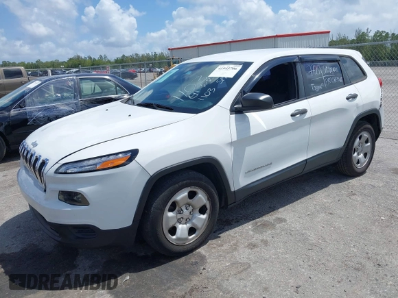 2017 Jeep Cherokee Sport with VIN 1C4PJLAB6HW661103, listed as a IAAI auction lot 41945706 with 95,991 mi miles. Bid and sale history available at carsss.com. Image 18.
