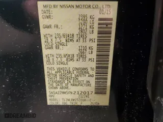 2015 Nissan Murano SV with VIN 5N1AZ2MH5FN212017, listed as a Copart auction lot 45949825 with 143,798 mi miles and Salvage Title. Bid and sale history available at carsss.com. Image 14.