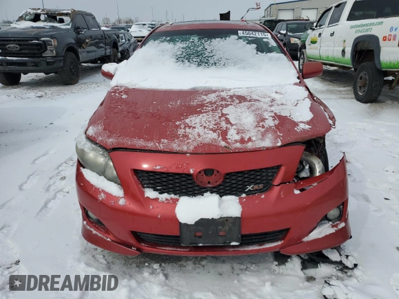 2009 Toyota Corolla XRS with VIN 1NXBE40E59Z102022, listed as a Copart auction lot 45042115 with 92,626 mi miles and Salvage Title. Bid and sale history available at carsss.com. Image 5.