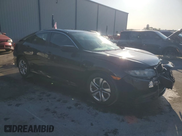 2017 Honda Civic Sedan LX with VIN 19XFC2F53HE008869, listed as a Copart auction lot 53561595 with 77,620 mi miles and Salvage Title. Bid and sale history available at carsss.com. Image 4.