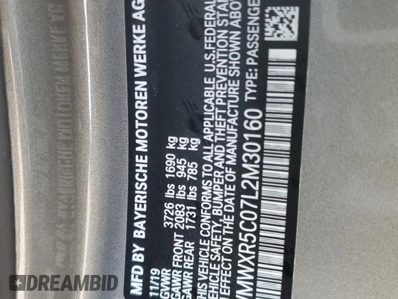 2020 MINI Hardtop Cooper S z VIN WMWXR5C07L2M30160, wystawiony jako Copart lot #55999495 z przebiegiem 41 171 mil mil oraz Szkoda całkowita • Salvage title. Historia ofert i sprzedaży dostępna na DreamBid. Obrazek 12.