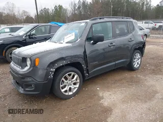 2018 Jeep Renegade Latitude with VIN ZACCJABB0JPG70206, listed as a IAAI auction lot 41630430 with 120,375 mi miles. Bid and sale history available at carsss.com. Image 2.