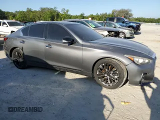 2019 Infiniti Q50 3.0t LUXE with VIN JN1EV7ARXKM555808, listed as a Copart auction lot 53488325 with 43,836 mi miles and Salvage Title. Bid and sale history available at carsss.com. Image 4.