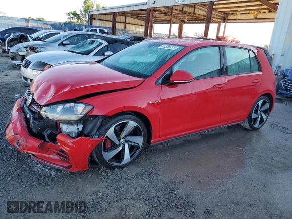 2020 Volkswagen Golf GTI S with VIN 3VW6T7AU5LM008038, listed as a Copart auction lot 47535854 with 33,692 mi miles. Bid and sale history available at carsss.com. Image 1.