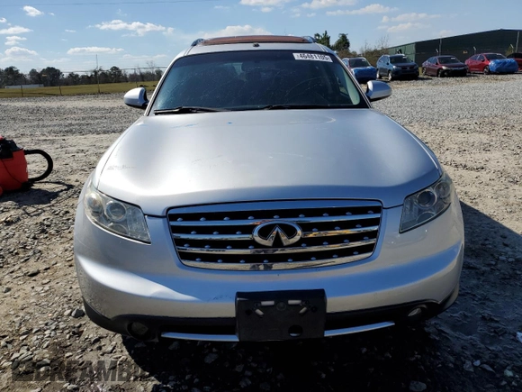 2006 Infiniti FX35 with VIN JNRAS08U16X105314, listed as a Copart auction lot 46481105 with 0 mi miles and Salvage Title. Bid and sale history available at carsss.com. Image 5.