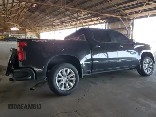 2024 Chevrolet Silverado 1500 Custom with VIN 1GCPDBEK7RZ296362, listed as a Copart auction lot 50384335 with 21,555 mi miles and Salvage Title. Bid and sale history available at DreamBid. Image 3.